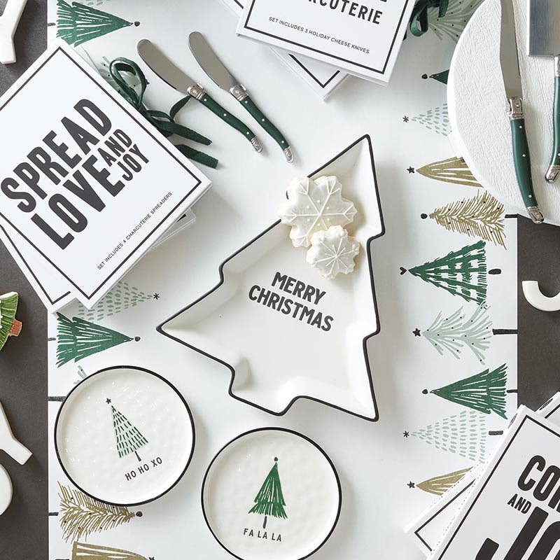 Ceramic Tree Plate - Merry Christmas