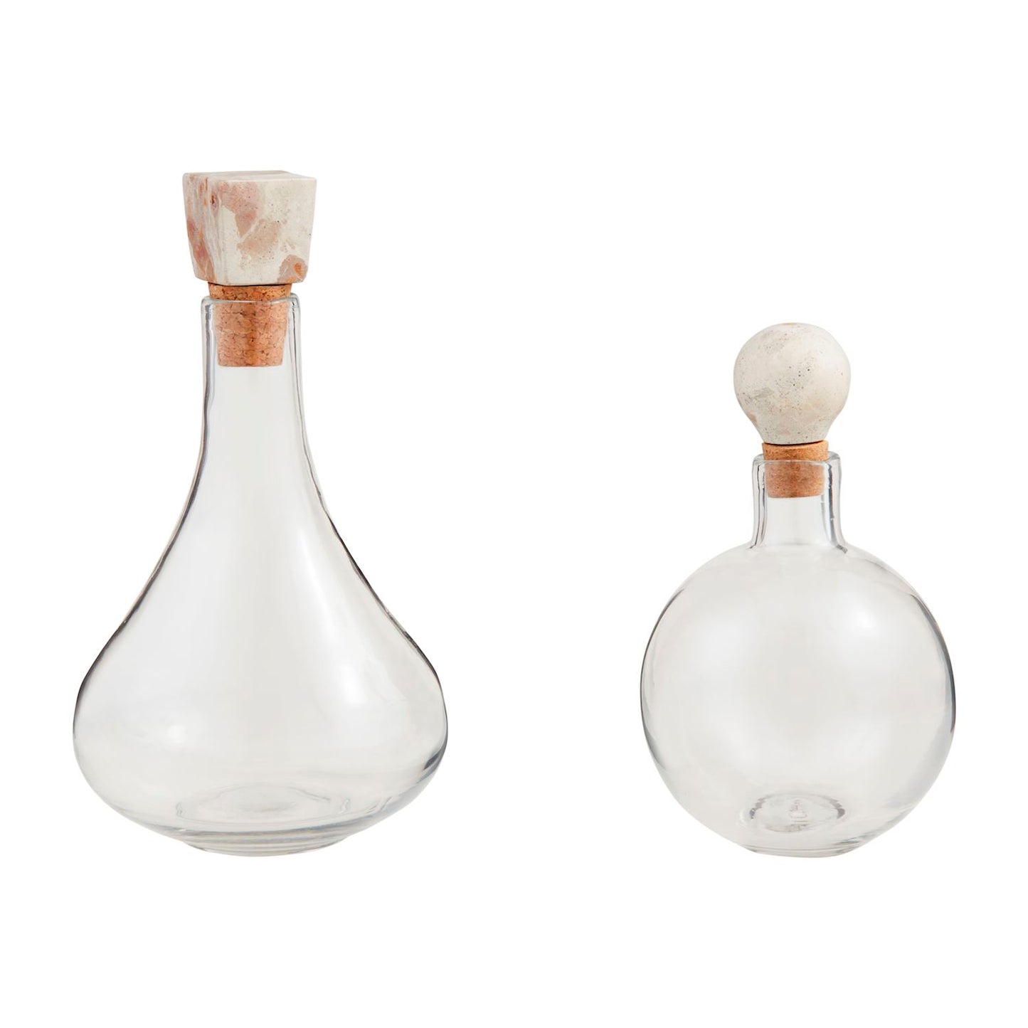 Tall Marble Glass Decanter